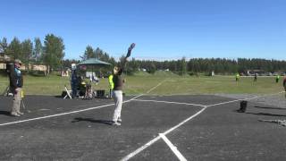 preview picture of video 'Bootthrowing by Armi Myllykangas in Finnish Championships 2014'
