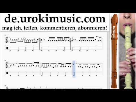 Blockflöte Lernen B. Luis Fonsi, Demi Lovato - Échame La Culpa Tabulatur Teil#2 um-ih995