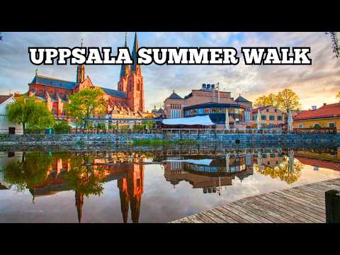 Street Walk In Sweden - UPPSALA CITY, A Historic Charming Swedish Town - A 4K HDR Virtual Tour