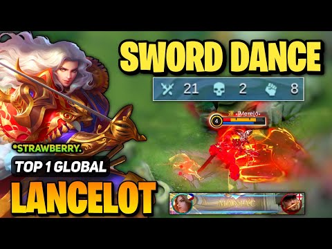 No.1 LANCELOT BEST BUILD 2022 [ Top 1 Global Lancelot Gameplay ] *Strawberry. - Mobile Legends