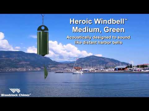 Heroic Windbell - Medium, Green by Woodstock Chimes