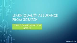 Learn Testing And Quality Assurance Complete Course