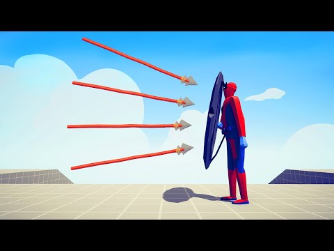 SPIDERMAN NEW REFLECT SHIELD  vs RAPID RANGED UNITS | TABS - Totally Accurate Battle Simulator