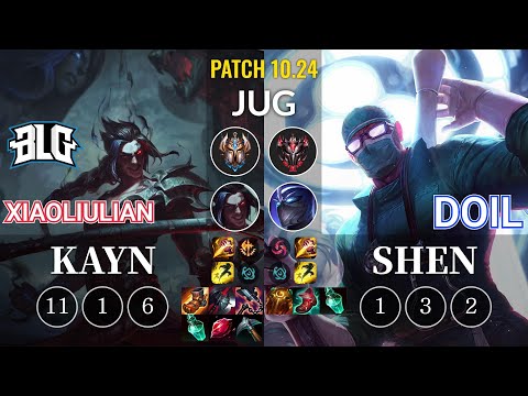 BLG xiaoliulian Kayn vs Doil Shen Jungle - KR Patch 10.24