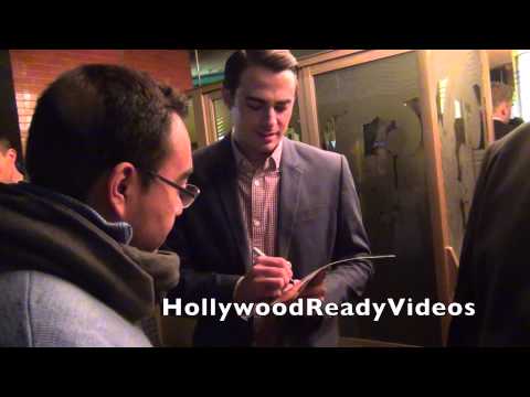 Jonathan Bennet shows love to fans departing the Authors Anonymous premiere in Westwood