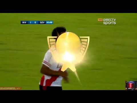 LATE GOAL of Juan Cruz Kaprof (River Plate ARG) at 83 v Sevilla CF ／ 2015 Supercopa Euroamericana