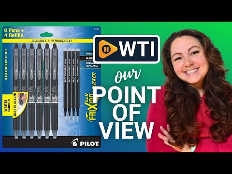 Pilot Frixion Erasable Pens - 6 Pack of Black Ink Pens + 4 Bonus Refills - Clicker Retractable Gel Ink Pen - Fine Point 0.7 mm Used for Rocketbook & Notebook - WTI product video review