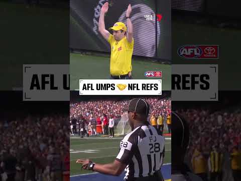 NFL and AFL officials switch tasks 🔀 #afl #nfl #footy
