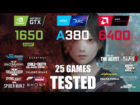 GTX 1650S 4GB vs ARC A380 6GB vs RX 6400 4GB | i5-13600K | 1080p - 25 Games Tested