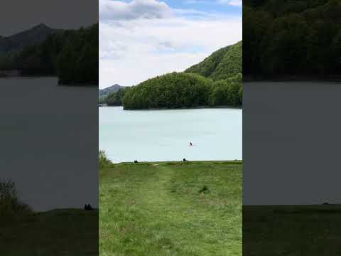 Stand up paddleing on Paltinu Lake - Prahova County