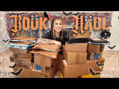 MY BIGGEST BOOK HAUL + UNBOXING ✩˚🕸️₊⁺⋆