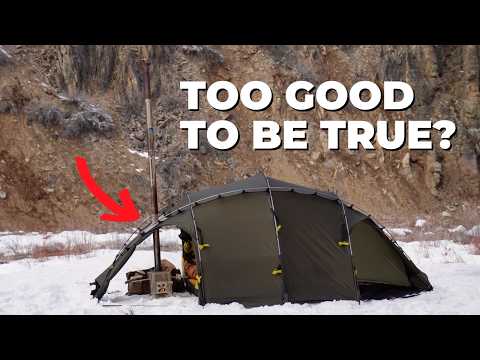 Testing a $760 Hot Tent Made for EXTREME Wind in Snow