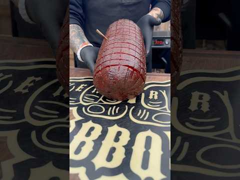 Double smoked 15 pound Ham Roll for some ham and cheese sandwiches #hamandcheese #sandwich #bbq