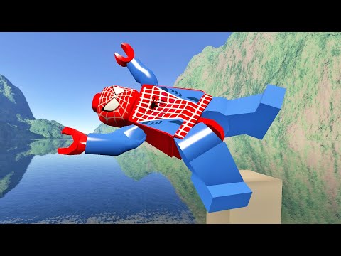 Lego Spiderman Ragdolls Physics (GMOD) Episode 859