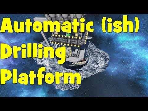 Space Engineers - Automatic Mining Platform (with script explained at end of video)