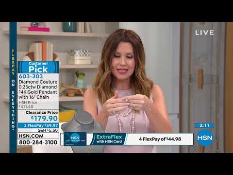 Diamond Couture 0.25ctw Diamond 14K Gold Framed Pendant ...