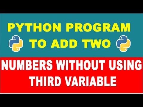 Python Program To Add Two Numbers Without Using Third Variable Python Programs Quick Solution