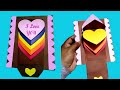 Rainbow heart waterfall card by paper | greeting cards latest design handmade | heart slider card