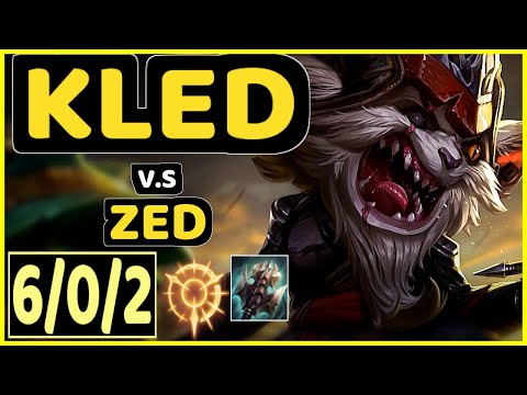 GREVTHAR (KLED) vs ZED - 6/0/2 KDA MID CHALLENGER GAMEPLAY - BR