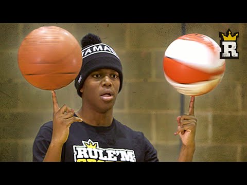 KSI Learns Freestyle Basketball: Spinning | Rule'm Sports