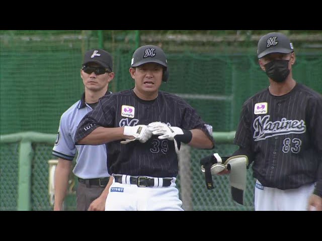 【ファーム】マリーンズ・吉田裕太、勝ち越し2点タイムリーヒット!! 2022年8月3日 埼玉西武ライオンズ 対 千葉ロッテマリーンズ