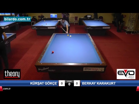 KÜRŞAT GÖKÇE & BERKAY KARAKURT Bilardo Maçı - 2018 ERKEKLER 1.ETAP-3. Tur