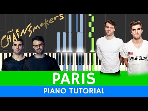 The Chainsmokers - Paris - PIANO TUTORIAL + Sheets 🎹 |  somanshu