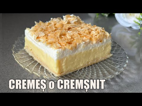 TARTA de HOJALDRE rellena con CREMA PASTELERA y NATA//La mejor TARTA de HOJALDRE