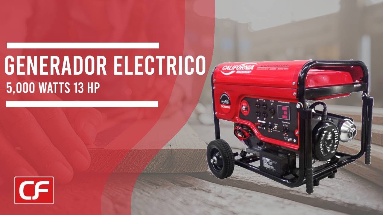 Generador 5,000 Watts 13 HP, generador con encendido eléctrico