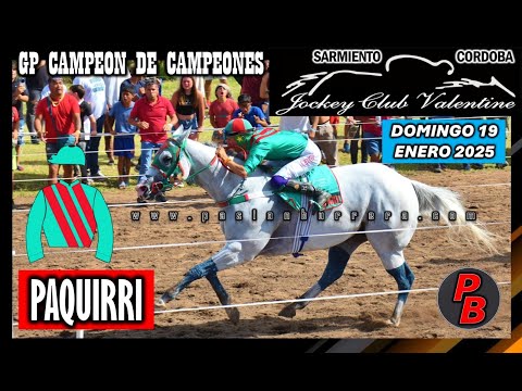PAQUIRRI: GRAN PREMIO CAMPEÓN DE CAMPEONES - JOCKEY CLUB VALENTINE, SARMIENTO (19-01-2025)