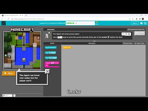 L20-6 |Code.org | Express-2021 | Lesson 20:  Functions in Minecraft | level 6