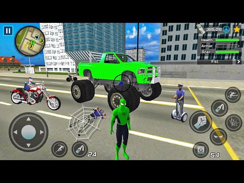 Spider Rope Hero Ninja Gangster Crime Vegas City #10 - Android Gameplay