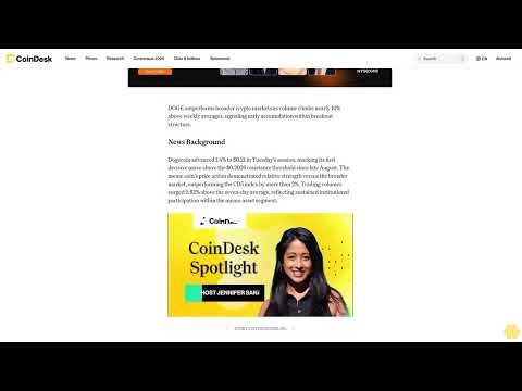 Dogecoin przełamuje wielomiesięczny zakres, a opór na poziomie 0,21 USD zmienia się w wsparcie