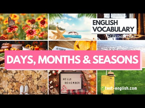 Days, Months and Seasons – A1 English Vocabulary