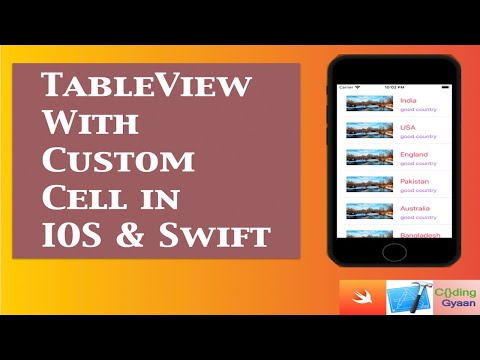 How use TableView With Custom Cells In Swift & IOS ?