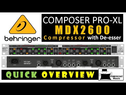 Behringer Composer MDX2600 2-Channel Compressor with De-esser: Quick Overview