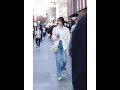 Asian Beautiful Girl Street Fashion Chinese Cute Girl Walking On Street Shorts