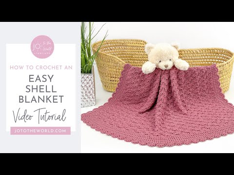 Easiest Crochet Baby Blanket Ever! The Perfect Crochet Shell Blanket Pattern - Simple & Stunning