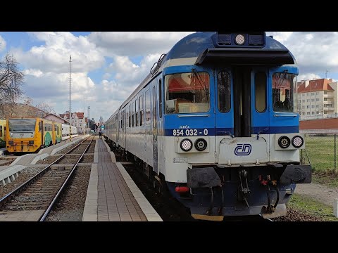 ČD Class 854 (032) departing Praha-Dejvice