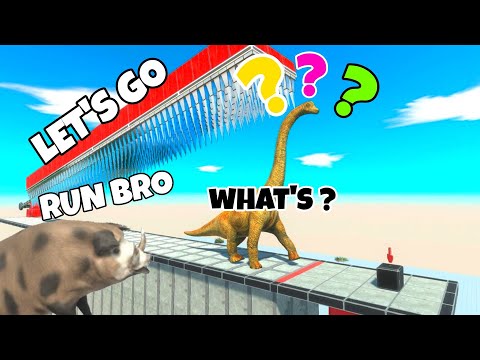 Escape from Deadly Falling Spikes - Animal Revolt Battle Simulator