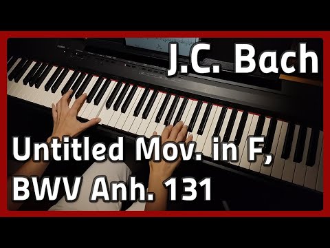 J.C. Bach | Untitled Movement in F, BWV Anh. 131 | Piano
