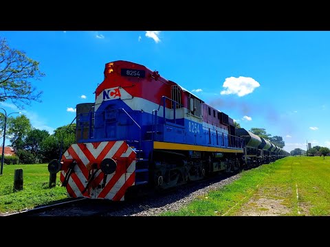 [4K] Tren cargado de NCA con la ALCo RSD16 8254 pasando por Marcos Juárez!!!!!!