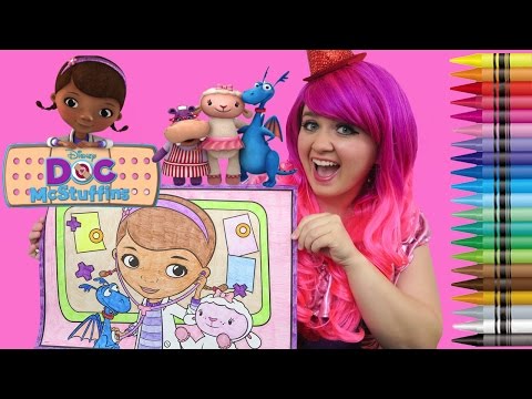 Coloring Doc McStuffins & Friends Disney GIANT Coloring Book Page Crayola Crayons | KiMMi THE CLOWN Video