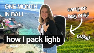 one month in asia with carry-on bag only ✈️ how to pack light
