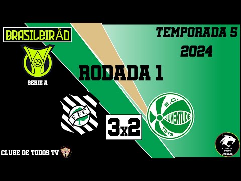 Figueirense 3x2 Juventude - Rodada 1 - Série A 2024 (PES 2021)