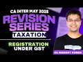 Registration Under GST CA Inter Taxation GST Revision CA Inter May 25 By CA Nishant Kumar