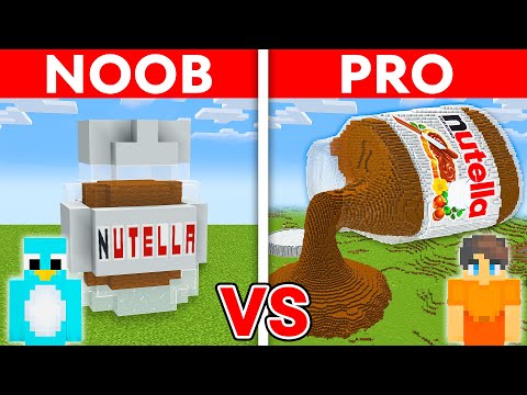 NOOB vs PRO: NUTELLA House Build Challenge in Minecraft