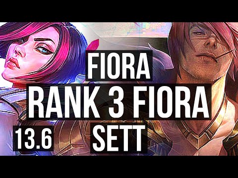 FIORA vs SETT (TOP) | Rank 3 Fiora, 8 solo kills, 300+ games, Rank 28 | TR Challenger | 13.6