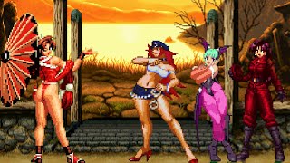 KOF Mugen - Mai Shiranui vs Poison Team  🔥 Epic