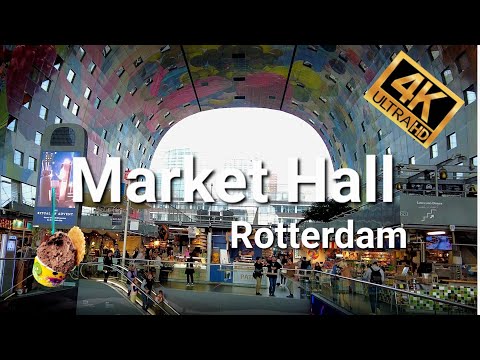🇳🇱 Market Hall Rotterdam, Netherlands Walking Tour 4k 60fps UHD